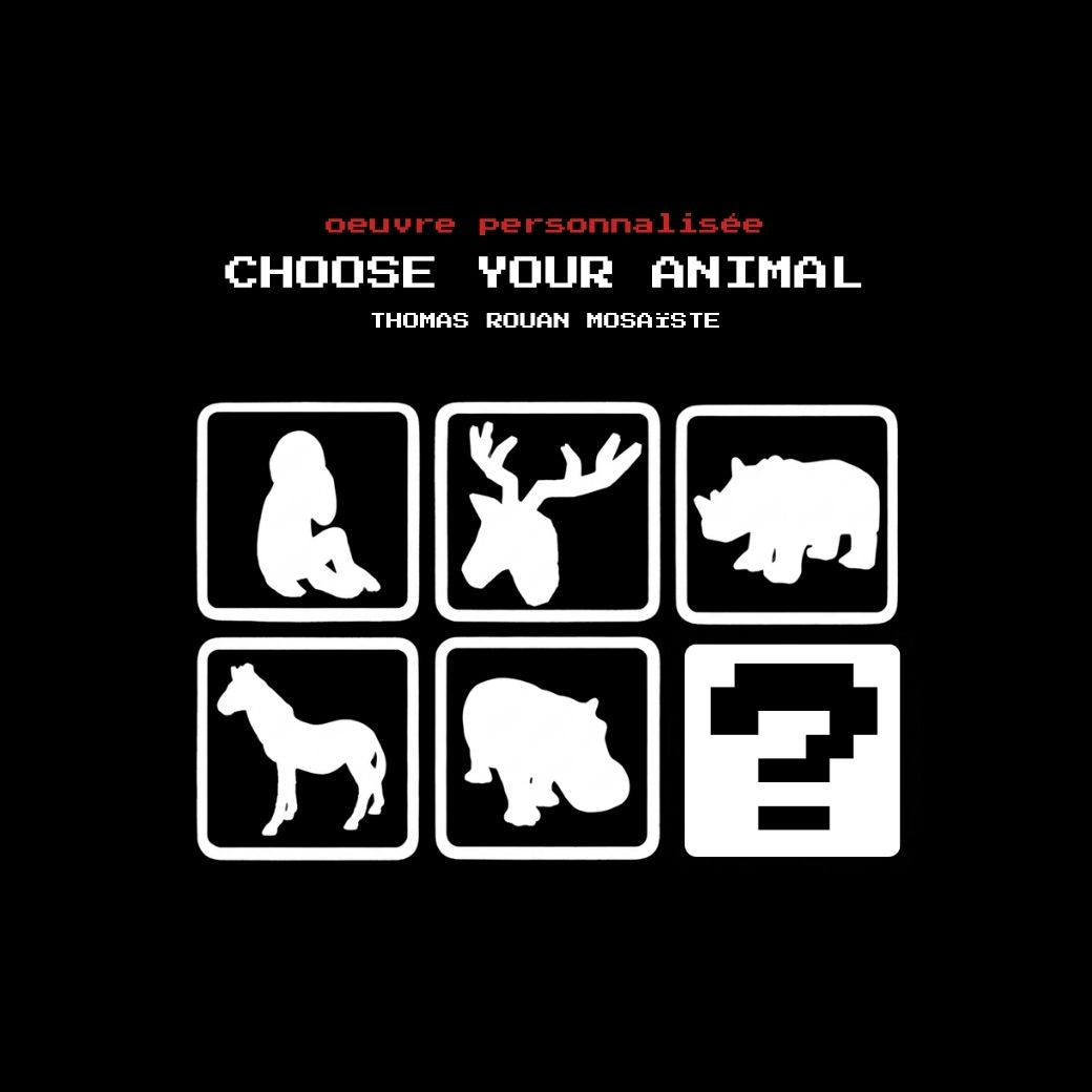 Œuvre personnalisée : votre animal fétiche en mosaïque